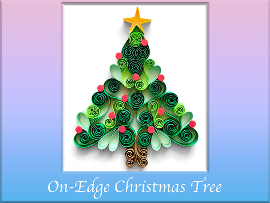 Quilled Christmas tree. paper quilling Christmas tree. Christmas quilling. quilled Christmas card. easy on edge quilling template. on-edge christmas tree. simple quilled Christmas tree card.