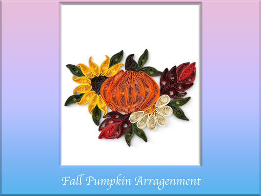 Quilled pumpkin flower template. paper quilling instructions. quilling tutorials. fall quilling card. autumn quilled cards. autumn quilling. quilled card for fall.