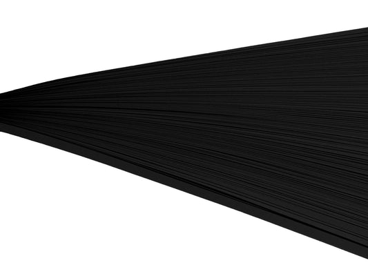 Black quilling strips against a white background.