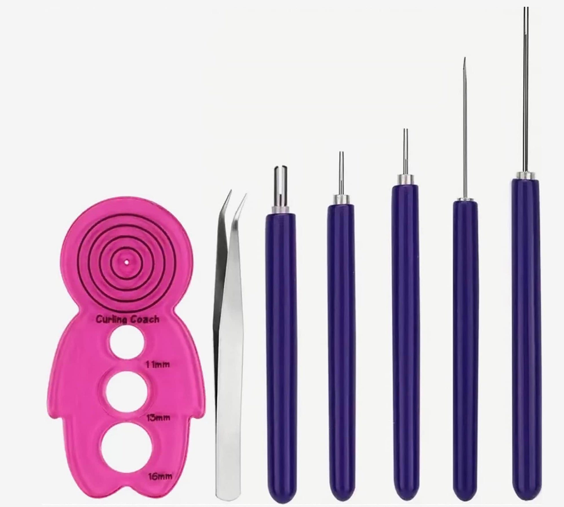 quilling supplies. quilling border buddy, quilling rolling tool and quilling tweezer. quilling needle.