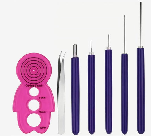 quilling supplies. quilling border buddy, quilling rolling tool and quilling tweezer. quilling needle.