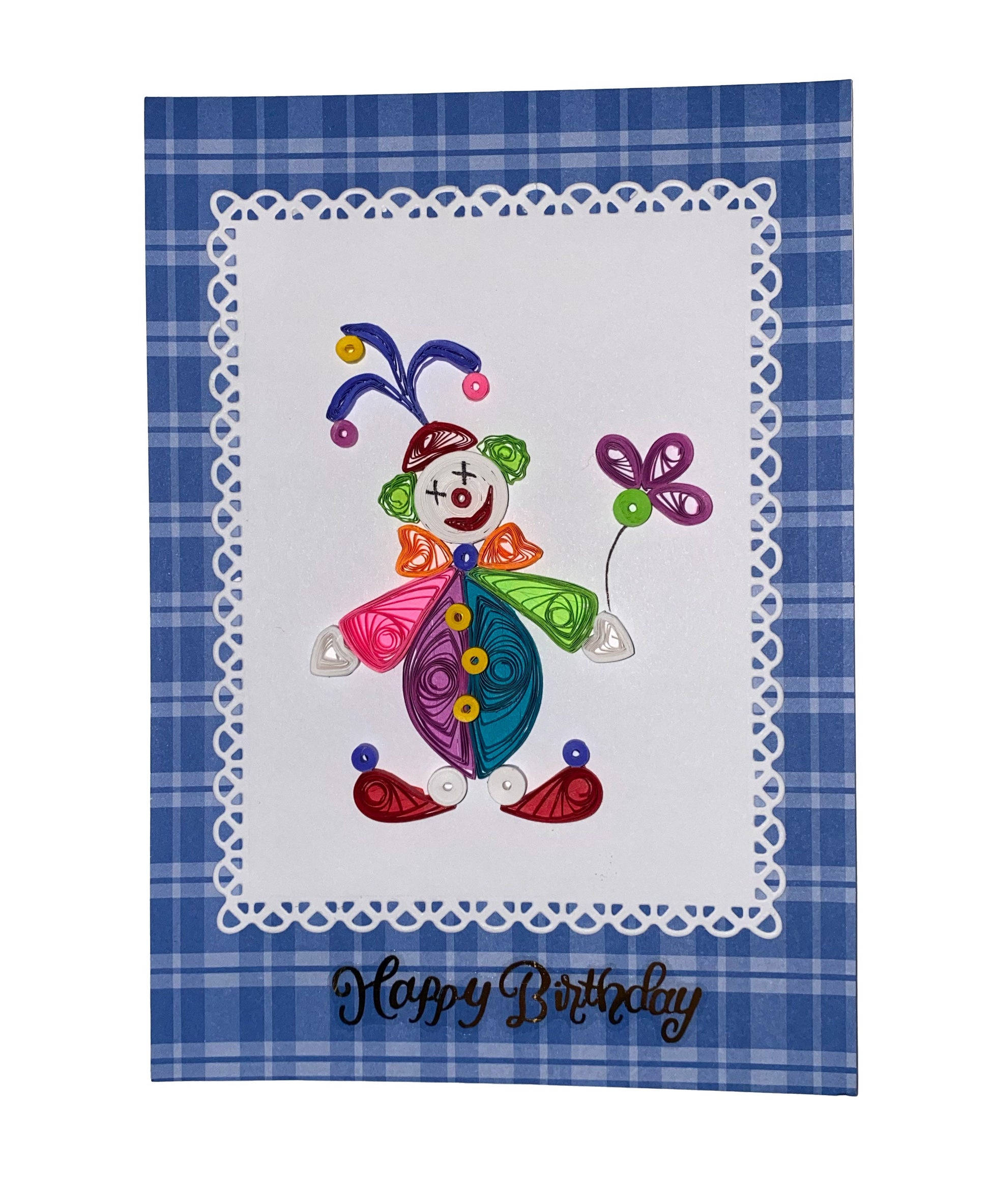 simple quilled card. easy card to quill.