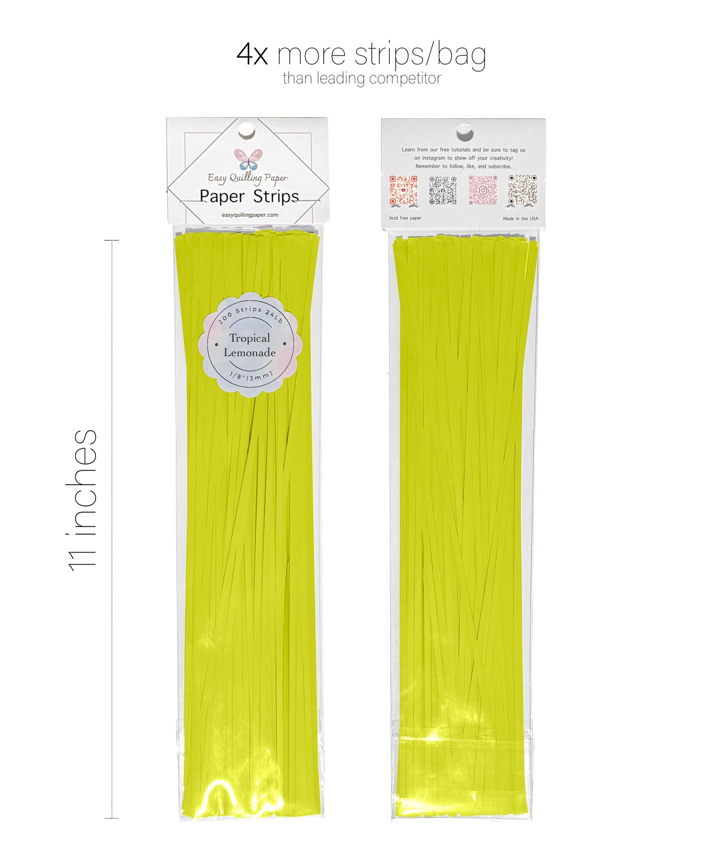 flat yellow quilling paper. quilling paper storage