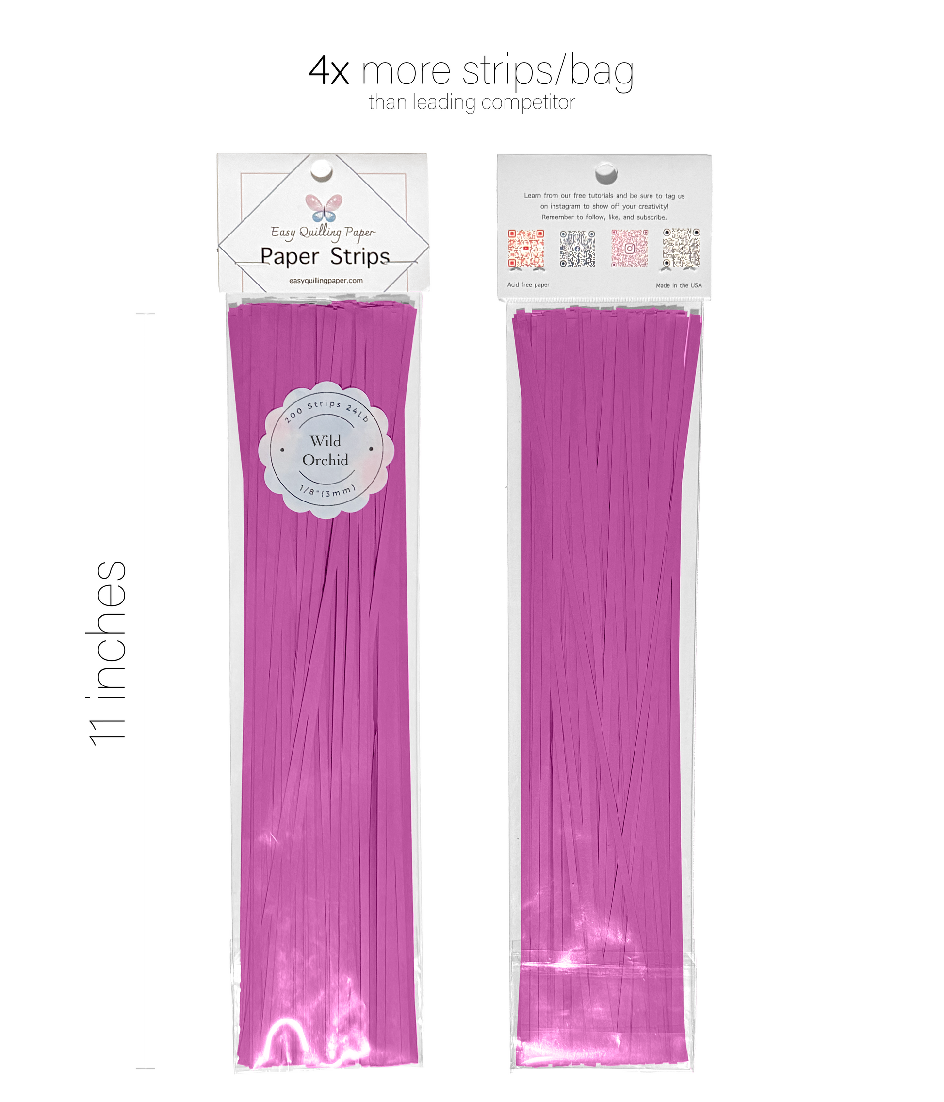 flat purple quilling paper.